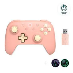 Ultimate 2C Hall Effect Joysticks and Hall Triggers Wireless Controller for Windows PC and Android, with Remappable L4/R4 Bumpers, Turbo function & Rumble vibration (Peach) Ultimate 2C Hall Effect Joysticks and Hall Triggers Wireless Controller for Windows PC and Android, with Remappable L4/R4 Bumpers, Turbo function & Rumble vibration (Peach)