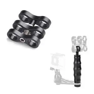 ZJ12 Handle for Camera Tray, Universal Compatibility with Various Accessories & ZJ13 Aluminum Ball Joint Clamp for Underwater Diving Light Arms Tray Bundle ZJ12 Handle for Camera Tray, Universal Compatibility with Various Accessories & ZJ13 Aluminum Ball Joint Clamp for Underwater Diving Light Arms Tray Bundle