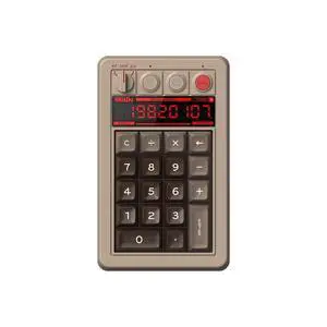 18 Key Retro Mechanical Numpad, Supports PC & Standard Calculator Mode, Hot-swappable, PC Calculator Shortcut Button, Bluetooth/2.4G/Wired for Windows and Android - C64 Edition 18 Key Retro Mechanical Numpad, Supports PC & Standard Calculator Mode, Hot-swappable, PC Calculator Shortcut Button, Bluetooth/2.4G/Wired for Windows and Android - C64 Edition