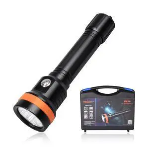 D850 2500 Lumen Primary Dive Light, 6 Degrees Narrow Beam Technical Underwater Flashlight 5 Imported LED Super Bright Recreational Diving Torch with Battery Indicator, for Under Water Sport D850 2500 Lumen Primary Dive Light, 6 Degrees Narrow Beam Technical Underwater Flashlight 5 Imported LED Super Bright Recreational Diving Torch with Battery Indicator, for Under Water Sport