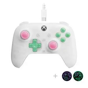 Ultimate Mini Wired Controller with RGB Lighting Fire Ring, Hall Effect Joysticks and Triggers, for Xbox Series X|S, Xbox One, Windows 10/11 - Officially Licensed (Translucent White) Ultimate Mini Wired Controller with RGB Lighting Fire Ring, Hall Effect Joysticks and Triggers, for Xbox Series X|S, Xbox One, Windows 10/11 - Officially Licensed (Translucent White)