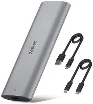M.2 NVMe Enclosure, Tool-Free SSD Enclosure Adapter, USB C 3.2 Gen 2 10Gbps PCIe MKey External Solid State Drive Case, Support UASP Trim for 2230/2242/2260/2280 (SATA NOT Supported) M.2 NVMe Enclosure, Tool-Free SSD Enclosure Adapter, USB C 3.2 Gen 2 10Gbps PCIe MKey External Solid State Drive Case, Support UASP Trim for 2230/2242/2260/2280 (SATA NOT Supported)