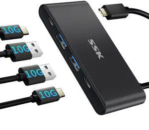 USB-C 3.2 Hub 10Gbps, 4 Ports USB C Splitter for Laptop, USB 3.2 Hub Multiport Adapter Extender Compatible with Thunderbolt MacBook Pro PC and More Type c (Not Support Charging/Monitor) USB-C 3.2 Hub 10Gbps, 4 Ports USB C Splitter for Laptop, USB 3.2 Hub Multiport Adapter Extender Compatible with Thunderbolt MacBook Pro PC and More Type c (Not Support Charging/Monitor)
