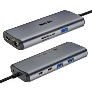 USB C Hub for Laptop, 10Gbps USB-C Dock with Ethernet, HDMI 4K 60Hz, 10 in 1 MacBook Docking Station Multiport Adapter for Laptops/Devices with HDMI, USB3.2, SD/TF, 100W PD, 3.5 mm Headphone USB C Hub for Laptop, 10Gbps USB-C Dock with Ethernet, HDMI 4K 60Hz, 10 in 1 MacBook Docking Station Multiport Adapter for Laptops/Devices with HDMI, USB3.2, SD/TF, 100W PD, 3.5 mm Headphone