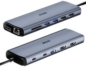 8K USB C Dock for Thunderbolt Laptop, MacBook Docking Station 3 Monitors,10Gbps USB C Hub Dual HDMI, Displayport, Ethernet,100W PD, Mic/Audio, USB C&A 3.2 Gen 2 Port for iPhone 15/Mac/Lenovo 8K USB C Dock for Thunderbolt Laptop, MacBook Docking Station 3 Monitors,10Gbps USB C Hub Dual HDMI, Displayport, Ethernet,100W PD, Mic/Audio, USB C&A 3.2 Gen 2 Port for iPhone 15/Mac/Lenovo