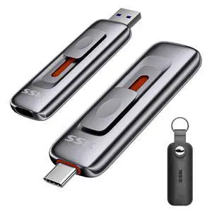 256GB Flash Drive SSD External, Push-Pull USB Drive up to 1000MB/s Dual Head, Thumb Drive-USB SSD Memory Stick for iPhone 15/16/17, Android, Tablet, Win& Mac Zinc Alloy 256GB Flash Drive SSD External, Push-Pull USB Drive up to 1000MB/s Dual Head, Thumb Drive-USB SSD Memory Stick for iPhone 15/16/17, Android, Tablet, Win& Mac Zinc Alloy
