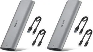 M.2 NVMe Enclosure, Tool-Free SSD Enclosure Adapter, USB C 3.2 Gen 2 10Gbps PCIe MKey External Solid State Drive Case, Support UASP Trim for 2230/2242/2260/2280 (SATA NOT Supported) (Pack of 2) M.2 NVMe Enclosure, Tool-Free SSD Enclosure Adapter, USB C 3.2 Gen 2 10Gbps PCIe MKey External Solid State Drive Case, Support UASP Trim for 2230/2242/2260/2280 (SATA NOT Supported) (Pack of 2)