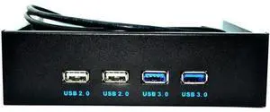PC Case 5.25 inch front panel 4 Ports USB Hub,2 Ports USB 3.0 & 2 Ports USB 2.0,2.6ft USB Type A Female to motherboard Adapter Cable PC Case 5.25 inch front panel 4 Ports USB Hub,2 Ports USB 3.0 & 2 Ports USB 2.0,2.6ft USB Type A Female to motherboard Adapter Cable