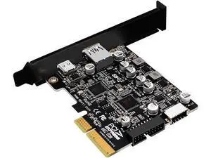 USB C 10Gbps PCIe 3.0 Card,PCI Express x4 to USB 3.2 Type-C and Type-A 10Gb/s with Type-E A Key & USB 3.0 20Pin Motherboard Header Expansion Card for Front Panel w/ Full-Profile & Low-Profile Bracket USB C 10Gbps PCIe 3.0 Card,PCI Express x4 to USB 3.2 Type-C and Type-A 10Gb/s with Type-E A Key & USB 3.0 20Pin Motherboard Header Expansion Card for Front Panel w/ Full-Profile & Low-Profile Bracket