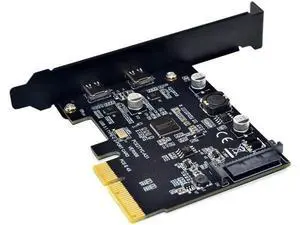 USB C PCIe Card,PCI-Express 4X to Type C USB 3.2 Gen 2 (10 Gbps) 2-Ports Expansion Card with Asmedia Chipset ASM3142 (Dual Type C) for Windows 7/8/10/Linux/MAC OS - Full & Low Profile Slot Bracket USB C PCIe Card,PCI-Express 4X to Type C USB 3.2 Gen 2 (10 Gbps) 2-Ports Expansion Card with Asmedia Chipset ASM3142 (Dual Type C) for Windows 7/8/10/Linux/MAC OS - Full & Low Profile Slot Bracket