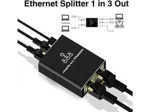 Ethernet Splitter 1 to 3 1000Mbps High Speed RJ45 LAN Splitter Adapter Gigabit Fast Internet CAT 5 5e 6 7 8 Network Cable Multi Port Splitter HUB for Home Office Business Ethernet Splitter 1 to 3 1000Mbps High Speed RJ45 LAN Splitter Adapter Gigabit Fast Internet CAT 5 5e 6 7 8 Network Cable Multi Port Splitter HUB for Home Office Business