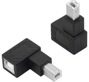 USB 2.0 Type-B Male to Female Printer Adapter, 2 Pack, 90 Degree, 480 Mbps, Plug & Play, Compatible with PC, USB 2.0, Right Anglez USB 2.0 Type-B Male to Female Printer Adapter, 2 Pack, 90 Degree, 480 Mbps, Plug & Play, Compatible with PC, USB 2.0, Right Anglez
