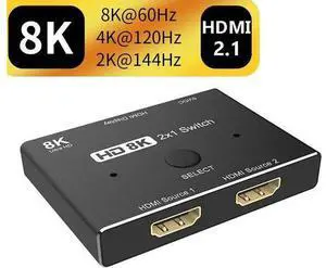 HDMI 2.1 Ultra HD High Speed 48Gbps Directional Switch Only 2in1out 8K@60Hz 4K@120Hz Splitter Converter Adapter HDMI 2.1 Ultra HD High Speed 48Gbps Directional Switch Only 2in1out 8K@60Hz 4K@120Hz Splitter Converter Adapter