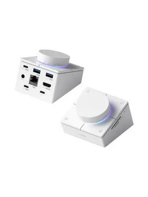 Knob USB C Hub with Shortcut Buttons, RGB Type-C Docking Station with 4K@60Hz HDMI, 100W PD, 5Gbps USB-C, 2 USB3.0, 2.5G RJ45, AUX, SD3.0, Micro SD3.0 for MacBook iPad Pro Laptop (White 2.5G) Knob USB C Hub with Shortcut Buttons, RGB Type-C Docking Station with 4K@60Hz HDMI, 100W PD, 5Gbps USB-C, 2 USB3.0, 2.5G RJ45, AUX, SD3.0, Micro SD3.0 for MacBook iPad Pro Laptop (White 2.5G)