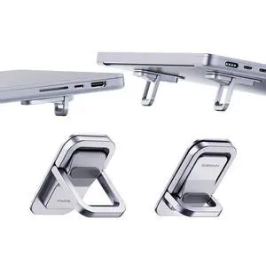 Adjustable Laptop Stand for Desk - Portable Laptop Riser, Ergonomic Aluminum Cooling Pad for MacBook Pro Air, Tablet (Silver) Adjustable Laptop Stand for Desk - Portable Laptop Riser, Ergonomic Aluminum Cooling Pad for MacBook Pro Air, Tablet (Silver)
