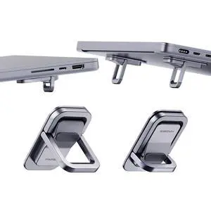 Laptop Stand Adjustable Height for Desk, Portable Invisible Laptop Riser, Ergonomic Mount Keyboard Kickstands Aluminum Cooling Pad for MacBook Pro Air, Tablet Laptop (Grey) Laptop Stand Adjustable Height for Desk, Portable Invisible Laptop Riser, Ergonomic Mount Keyboard Kickstands Aluminum Cooling Pad for MacBook Pro Air, Tablet Laptop (Grey)