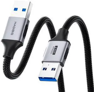 USB to USB Cable, 10Gbps Data Transfer 60W Fast Charging USB 3.2 A to A Male to Male Cable for Computer, PC, Laptop, Cooler, DVD Player, Hard Drive Enclosures, Set Up Box (3.3FT) USB to USB Cable, 10Gbps Data Transfer 60W Fast Charging USB 3.2 A to A Male to Male Cable for Computer, PC, Laptop, Cooler, DVD Player, Hard Drive Enclosures, Set Up Box (3.3FT)
