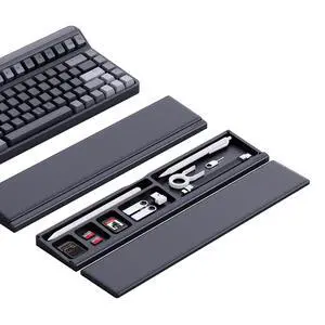 Keyboard Wrist Rest Pad Support with Desktop Partition Storage Case, Ergonomic Soft Memory Foam, Anti-Slip Rubber Base for Computer Keyboard, Laptop, Office, Home (Black) Keyboard Wrist Rest Pad Support with Desktop Partition Storage Case, Ergonomic Soft Memory Foam, Anti-Slip Rubber Base for Computer Keyboard, Laptop, Office, Home (Black)