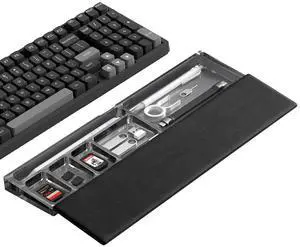 Keyboard Wrist Rest Pad with Partition Storage Case, Magnetic Top Cover Ergonomic Soft Memory Foam, Anti-Slip Rubber Base for Computer Keyboard, Laptop, Office, Home (Black Magnetic) Keyboard Wrist Rest Pad with Partition Storage Case, Magnetic Top Cover Ergonomic Soft Memory Foam, Anti-Slip Rubber Base for Computer Keyboard, Laptop, Office, Home (Black Magnetic)