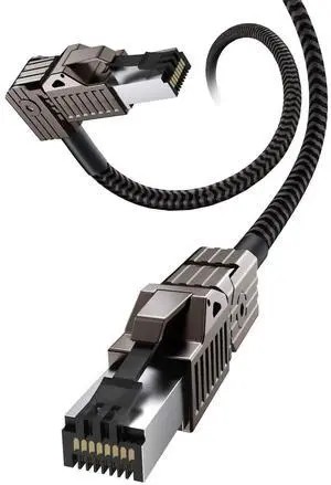CAT8 Ethernet Cable, 360° LAN Network Cable with Zinc Alloy RJ45, Braided 24AWG 40Gbps 2000Mhz Patch Cord High Speed for Gaming, PS4, Xbox, Modem, Router, PC, Laptop CAT8 Ethernet Cable, 360° LAN Network Cable with Zinc Alloy RJ45, Braided 24AWG 40Gbps 2000Mhz Patch Cord High Speed for Gaming, PS4, Xbox, Modem, Router, PC, Laptop