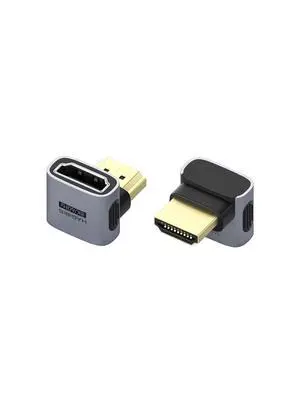 HDMI to HDMI Adapter 2 Pack, 8K@60Hz 4K@240Hz L-Shaped 90 Degree Right Angle HDMI 2.1 Male to Female Extension Connector Conventer for Laptop, PC, Monitor, PS5/4, Xbox, TV (Middle Front) HDMI to HDMI Adapter 2 Pack, 8K@60Hz 4K@240Hz L-Shaped 90 Degree Right Angle HDMI 2.1 Male to Female Extension Connector Conventer for Laptop, PC, Monitor, PS5/4, Xbox, TV (Middle Front)