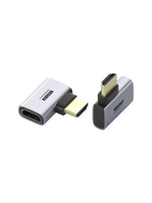 HDMI to HDMI Adapter 2 Pack, 8K@60Hz 4K@240Hz L-Shaped 90 Degree Right Angle HDMI 2.1 Male to Female Extension Connector Conventer for Laptop, PC, Monitor, PS5/4, Xbox, TV (Side Front) HDMI to HDMI Adapter 2 Pack, 8K@60Hz 4K@240Hz L-Shaped 90 Degree Right Angle HDMI 2.1 Male to Female Extension Connector Conventer for Laptop, PC, Monitor, PS5/4, Xbox, TV (Side Front)