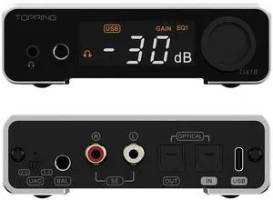 DX1 II Game HiFi DAC Headphone amp - ES9039Q2M DAC 1000mWx2 Fully Balacnced Headphone Amplifier Preamp Gaming Headset Compatible (Silver) DX1 II Game HiFi DAC Headphone amp - ES9039Q2M DAC 1000mWx2 Fully Balacnced Headphone Amplifier Preamp Gaming Headset Compatible (Silver)