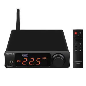 DX3pro+ LDAC Headphone Amplifier - ES9038Q2M XU208 NFCA Bluetooth5.0 Audio Decoder USB/Opt/Coax DAC AMP Pre Amplifier with Remote Control (Black) DX3pro+ LDAC Headphone Amplifier - ES9038Q2M XU208 NFCA Bluetooth5.0 Audio Decoder USB/Opt/Coax DAC AMP Pre Amplifier with Remote Control (Black)