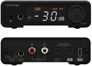 DX1 II Game HiFi DAC Headphone amp - ES9039Q2M DAC 1000mWx2 Fully Balacnced Headphone Amplifier Preamp Gaming Headset Compatible (Black) DX1 II Game HiFi DAC Headphone amp - ES9039Q2M DAC 1000mWx2 Fully Balacnced Headphone Amplifier Preamp Gaming Headset Compatible (Black)