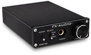 FX-Audio DAC-X6 Headphone amp Mini HiFi 2.0 Digital Audio Decoder DAC Input USB/Coaxial/Optical Output RCA/Headphone Amplifier 24Bit/96KHz DC12V (Black) FX-Audio DAC-X6 Headphone amp Mini HiFi 2.0 Digital Audio Decoder DAC Input USB/Coaxial/Optical Output RCA/Headphone Amplifier 24Bit/96KHz DC12V (Black)