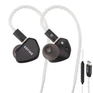 KEFINE Klean HiFi Wired in-Ear Monitors, 10mm DLC Diaphragm Dynamic Driver in Ear Earphones, with 0.78mm 2-pin Detachable Silver-Plated Cable, Gaming Earbuds (with Mic Type-C, Black) KEFINE Klean HiFi Wired in-Ear Monitors, 10mm DLC Diaphragm Dynamic Driver in Ear Earphones, with 0.78mm 2-pin Detachable Silver-Plated Cable, Gaming Earbuds (with Mic Type-C, Black)