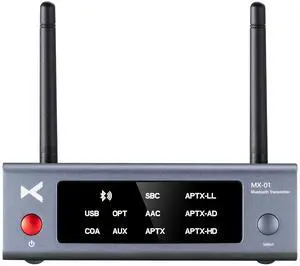 MX-01 Bluetooth 5.3 HiFi Audio Transmitter Receiver Converted into BT Signals and transmitted to Bluetooth Headphone/amplifiers/Speaker, Support USB/OTP/Coax/AUX Input MX-01 Bluetooth 5.3 HiFi Audio Transmitter Receiver Converted into BT Signals and transmitted to Bluetooth Headphone/amplifiers/Speaker, Support USB/OTP/Coax/AUX Input