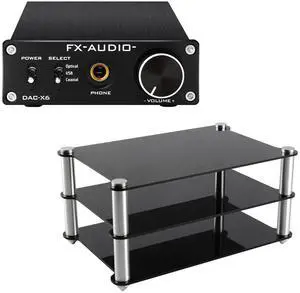 FX-Audio DAC-X6 DAC Headphone amp Combo and Mini Audio Rack Black FX-Audio DAC-X6 DAC Headphone amp Combo and Mini Audio Rack Black