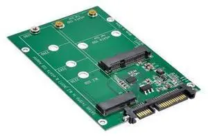 2 in 1 Combo Mini PCI- E 2 Lane M.2 NGFF & mSATA SSD to SATA 3.0 III Adapter Converter PCBA 2 in 1 Combo Mini PCI- E 2 Lane M.2 NGFF & mSATA SSD to SATA 3.0 III Adapter Converter PCBA