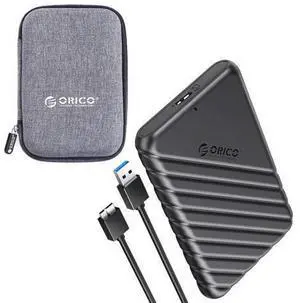 2.5 inch External Hard Drive Enclosure USB 3.0 to 7/9.5mm SATA III + Waterproof Shockproof Storage Carrying Case Bag 2.5 inch External Hard Drive Enclosure USB 3.0 to 7/9.5mm SATA III + Waterproof Shockproof Storage Carrying Case Bag