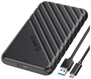 2.5 inch USB C Hard Drive Enclosure USB 3.1 Gen 1 to SATA III External Hard Drive Case for SSD HDD 9.5 7mm Tool-Free with UASP, Black (25PW1-C3) 2.5 inch USB C Hard Drive Enclosure USB 3.1 Gen 1 to SATA III External Hard Drive Case for SSD HDD 9.5 7mm Tool-Free with UASP, Black (25PW1-C3)