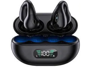 5.3 Wireless Open Ear Clip Headphones, Noise Canceling Sports Earbuds with Earhooks (Black) 5.3 Wireless Open Ear Clip Headphones, Noise Canceling Sports Earbuds with Earhooks (Black)
