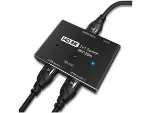 HDMI 2.1 Ultra HD 8K High Speed 48Gbps Directional Switch Adapter 2in 1out 8K@60Hz 4K@120Hz Converter Compatible with XBOX PS5 Projectors Monitors HDMI 2.1 Ultra HD 8K High Speed 48Gbps Directional Switch Adapter 2in 1out 8K@60Hz 4K@120Hz Converter Compatible with XBOX PS5 Projectors Monitors