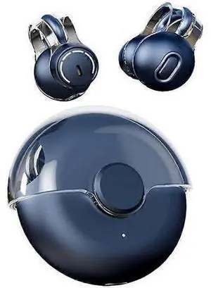 Blue Sports Open Ear Earbuds - Wireless Clip-On Bone Conduction Headphones, 5H Play Blue Sports Open Ear Earbuds - Wireless Clip-On Bone Conduction Headphones, 5H Play