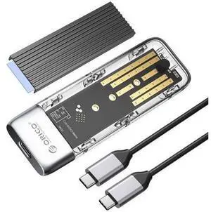 M.2 NVMe SATA SSD Enclosure, Tool-Free USB 3.2 Type-C 10Gbps to SSD Enclosure for SATA/NVMe M.2(M-Key/B+M-Key) SSD Support 2230/2242/2260/2280, Up to 4TB Max Capacity - TXM2M M.2 NVMe SATA SSD Enclosure, Tool-Free USB 3.2 Type-C 10Gbps to SSD Enclosure for SATA/NVMe M.2(M-Key/B+M-Key) SSD Support 2230/2242/2260/2280, Up to 4TB Max Capacity - TXM2M