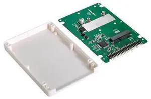 mSATA mini PCI-E SATA SSD to 2.5 inch IDE 44pin Notebook Laptop Hard Disk case Enclosure White mSATA mini PCI-E SATA SSD to 2.5 inch IDE 44pin Notebook Laptop Hard Disk case Enclosure White