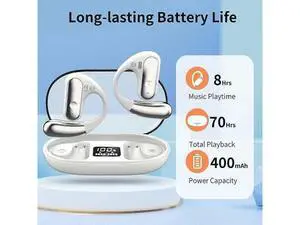Open Ear Air Conduction Headphones, Bluetooth 5.3 Wireless, 40H Playtime, Snug Fit for Sports & Travel Open Ear Air Conduction Headphones, Bluetooth 5.3 Wireless, 40H Playtime, Snug Fit for Sports & Travel