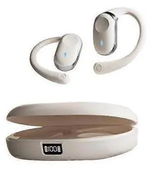 Open Ear Bluetooth 5.3 Headphones, IP54 Waterproof, 36H Playback, Lightweight for Running & Cycling (White) Open Ear Bluetooth 5.3 Headphones, IP54 Waterproof, 36H Playback, Lightweight for Running & Cycling (White)