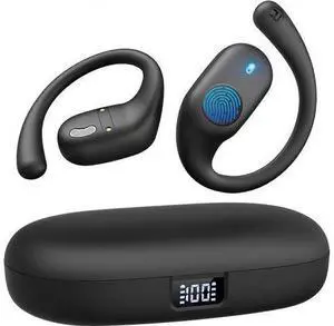 Open Ear Bluetooth 5.3 Headphones, IP54 Waterproof, 36H Playback, Lightweight for Running/Cycling (Black) Open Ear Bluetooth 5.3 Headphones, IP54 Waterproof, 36H Playback, Lightweight for Running/Cycling (Black)
