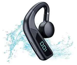 Open Ear Bluetooth Earbuds, 30Hrs Playback, LED Display, IPX7 Waterproof, USB-C Fast Charging (Black) Open Ear Bluetooth Earbuds, 30Hrs Playback, LED Display, IPX7 Waterproof, USB-C Fast Charging (Black)