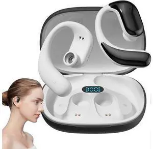Open Ear Bluetooth Headphones with 5.3 Chip, Stereo Sound & ENC for Sports, Driving Safety Open Ear Bluetooth Headphones with 5.3 Chip, Stereo Sound & ENC for Sports, Driving Safety