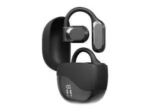 Open-Ear Bluetooth 5.3 Headphones with LED Display, 58H Playtime, Secure Fit (Black) Open-Ear Bluetooth 5.3 Headphones with LED Display, 58H Playtime, Secure Fit (Black)