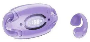 Purple Open Ear Clip Headphones Bluetooth 5.3, 30H Playtime, Built-in Mic for Women Purple Open Ear Clip Headphones Bluetooth 5.3, 30H Playtime, Built-in Mic for Women