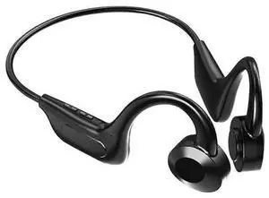 Wireless Bone Conduction Headphones - Open-Ear Sweatproof, 7H Playback, Bluetooth 5.0 (Black) Wireless Bone Conduction Headphones - Open-Ear Sweatproof, 7H Playback, Bluetooth 5.0 (Black)