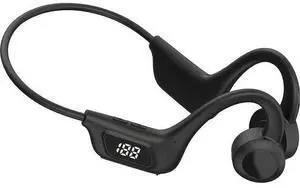Wireless Bone Conduction Headphones, Bluetooth 5.3 Open-Ear Sweatproof for Running, Cycling, Hiking - Black Wireless Bone Conduction Headphones, Bluetooth 5.3 Open-Ear Sweatproof for Running, Cycling, Hiking - Black